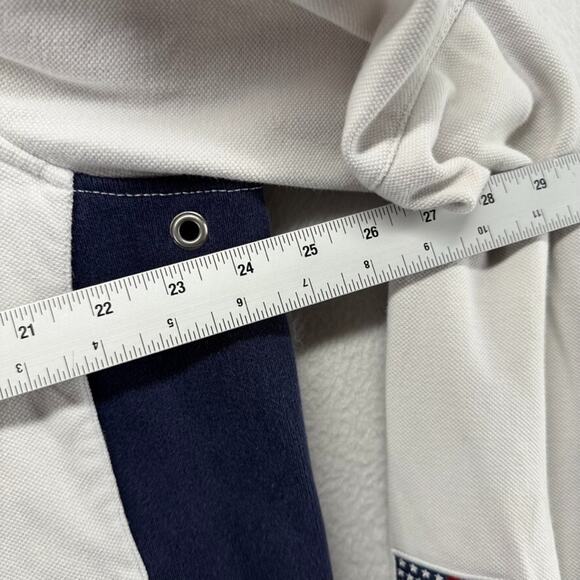 Ralph Lauren Jacket Men's Large White Zip RL Ocean Challenge USA Big Pony READ - Picture 8 of 16